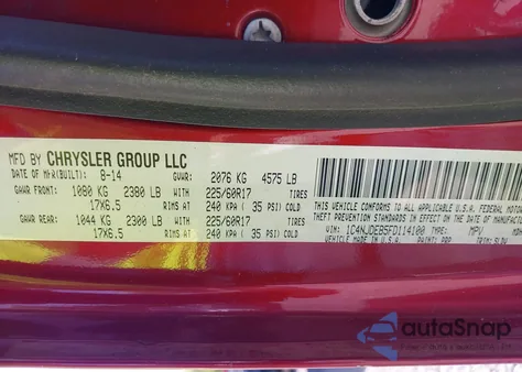 2015 Jeep Compass High Altitude Edition из США, поврежденный, VIN 1C4NJDEB5FD114100